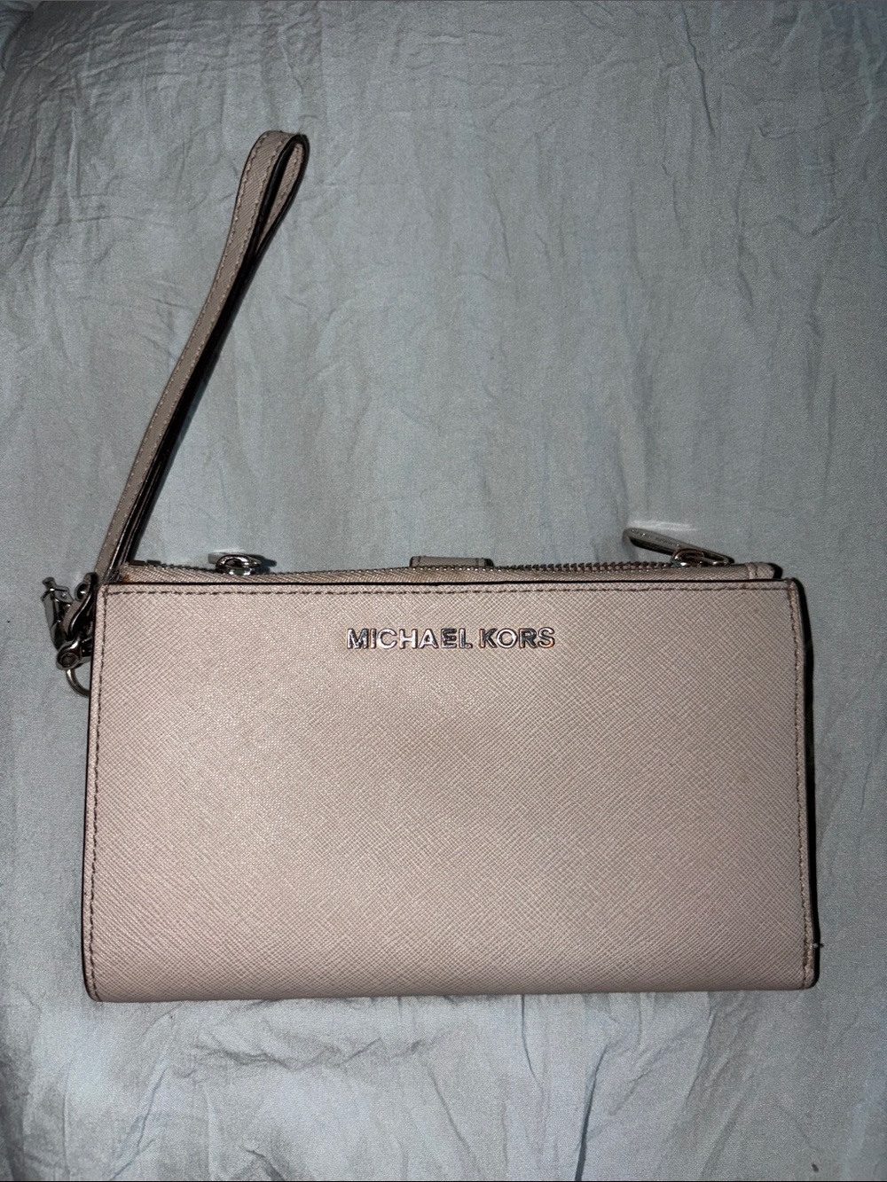 Michael Kors Blush Leather Wristlet Clutch